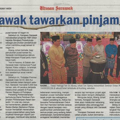 20.7.2022 Utusan Sarawak Pg. 3 Sarawak Tawarkan Pinjaman