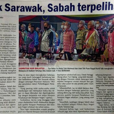 3. Hak Sarawak Sabah Terpelihara. Utusan Sarawak Pg.3