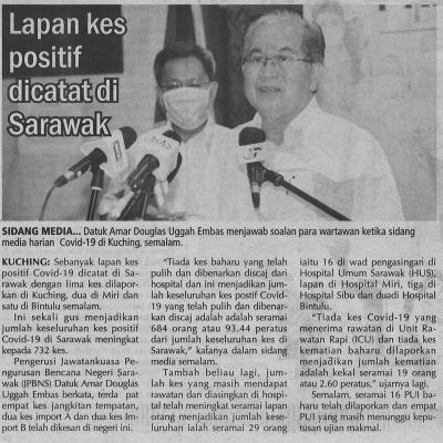 2. Lapan Kes Positif Dicatat Di Sarawak 9.10.2020. Pg.4
