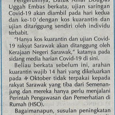 4. Kuarantin Wajib 14 Hari Masuk Sarawak 9.10.2020. Pg.3