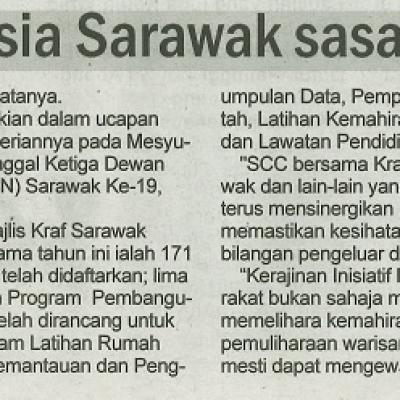 15 Mei 2024 Utusan Sarawak Pg.6 Kraftangan Malaysia Sarawak Sasar Jualn Rm27 Juta