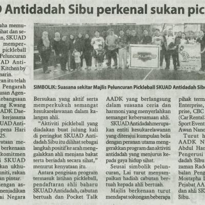 15 Oktober 2025 Utusan Borneo Pg.8 Skuad Antidadah Sibu Perkenal Sukan Pickleball