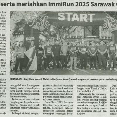20 Oktober 2025 Utusan Borneo Pg.5 1400 Peserta Meriahkan Immirun 2025 Sarawak Chapter