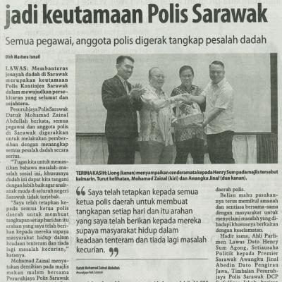 24 Oktober 2025 Utusan Borneo Pg.6 Membanteras Jenayah Dadah Jadi Keutamaan Polis Sarawak