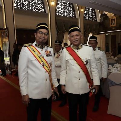 11 Oktober 2025, Sabtu - Menghadiri Istiadat Pengurniaan Darjah Kebesaran Negeri Sarawak  oleh Tuan Yang Terutama Yang di-Pertua Negeri Sarawak, Tun Pehin Sri Dr. Wan Junaidi bin Tuanku Jaafar, yang berlangsung di Astana Negeri Sarawak.