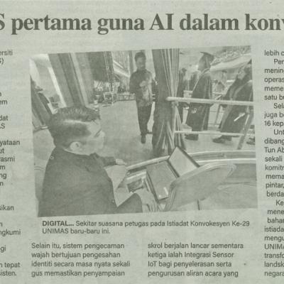 12 November 2025 Suara Sarawak Pg.9 Unimas Pertama Guna Ai Dalam Konvokesyen