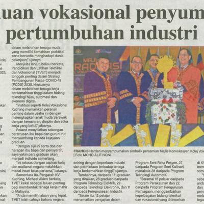 14 November 2025 Suara Sarawak Pg.13 Graduan Vokasional Penyumbang Pertumbuhan Industri