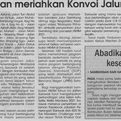 17.8.2021 Utusan Sarawak Pg.5 22 Kenderaan Meriahkan Konvoi Jalur Gemilang