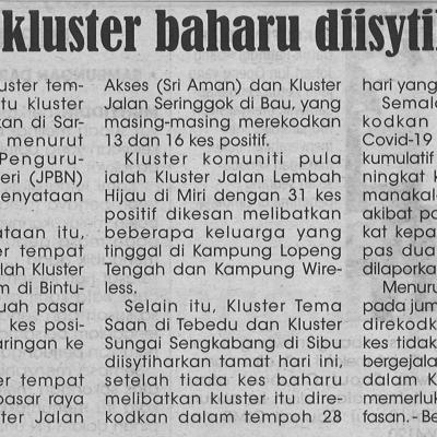 18.8.2021 Utusan Sarawak Pg.4 Empat Kluster Baharu Diisytiharkan