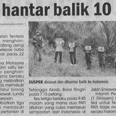 24.8.2021 Utusan Sarawak Pg.2 Atm Hantar Balik 10 Pati