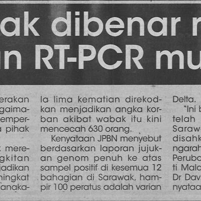 14.9.2021 Utusan Sarawak Pg.6 Rakyat Sarawak Dibenar Rentas Daerah Tanpa Ujian Rt Pcr Mulai Hari Ini