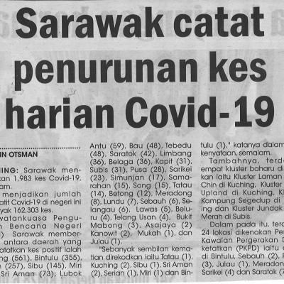 15.9.2021 Utusan Borneo Ms 4 Sarawak Catat Penurunan Kes Harian Covid 19
