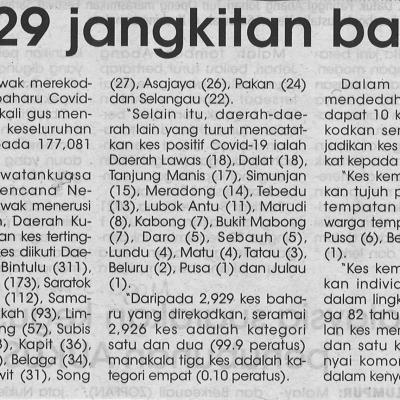 19.9.2021 Mingguan Sarawak Ms 4 2929 Jangkitan Baharu