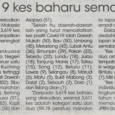21.9.2021 Utusan Sarawak Pg.4 3619 Kes Baharu Semalam