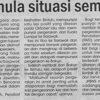 21.10.2021 Utusan Sarawak Pg.4 Jkns Kaji Semula Situasi Semasa Covid 19