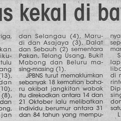 23.10.2021 Utusan Sarawak Pg.4 Kes Jangkitan Terus Kekal Di Bawah Empat Angka