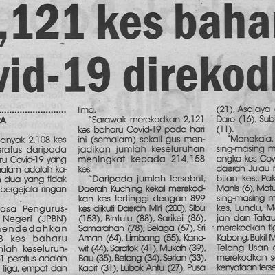 3.10.2021 Mingguan Sarawak Pg.4 2121 Kes Baharu Covid 19 Direkodkan