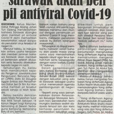 31.10.2021 Mingguan Sarawak Ms 4 Sarawak Akan Beli Pil Antiviral Covid 19
