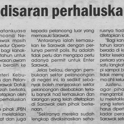 4.10.2021 Utusan Sarawak Pg.4 Jpbn Disaran Perhaluskan Sop