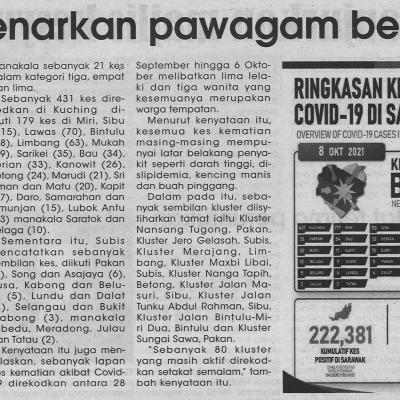 9.10.2021 Utusan Sarawak Pg.5 Jpbn Benarkan Pawangan Beroperasi
