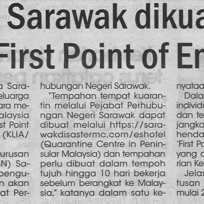 23.12.2021 Utusan Sarawak Pg.4 Warga Sarawak Dikuarantin Di First Point Of Entry