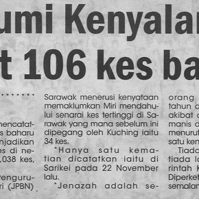 4.12.2021 Utusan Sarawak Pg.4 Bumi Kenyalang Catat 106 Kes Baharu