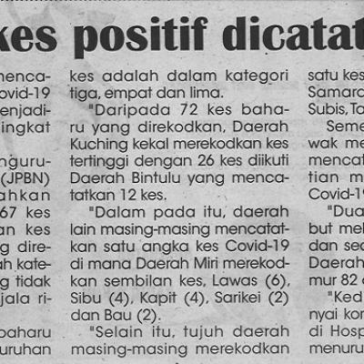 7.12.2021 Utusan Sarawak Pg.4 72 Kes Positif Dicatatkan