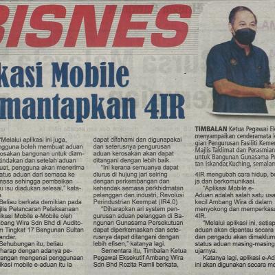 23.2.2022 Utusan Sarawak Pg.27 Aplikasi Mobile E Aduan Mantapkan 4ir