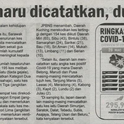 29.3.2022 Utusan Sarawak Pg.4 470 Kes Baharu Dicatatkan Dua Kematian