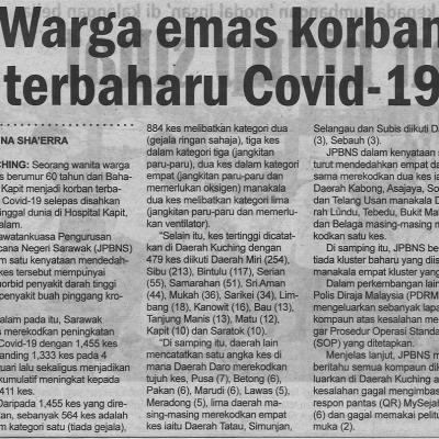 6.3.2022 Utusan Sarawak Pg.4 Warga Emas Korban Terbaharu Covid 19