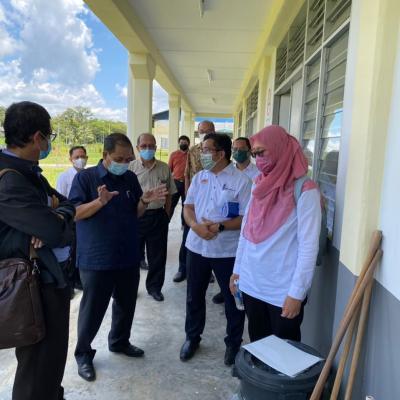 30 MAC 2022 - LAWATAN KE SMK MERADONG, SARIKEI SEMPENA PEMANTAUAN KUALITI PROJEK PEMBANGUNAN BAGI PEMBINAAN SEKOLAH DAIF MENGGUNAKAN KAEDAH INDUSTRIALISED BUILDING SYSTEM (IBS)