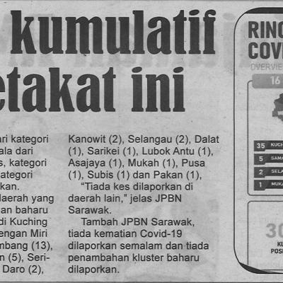 17.4.2022 Mingguan Sarawak Pg.4 303771 Kes Kumulatif Covid 19 Setakat Ini