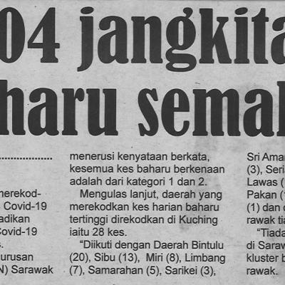 28.4.2022 Utusan Sarawak Pg.4 104 Jangkitan Baharu Semalam