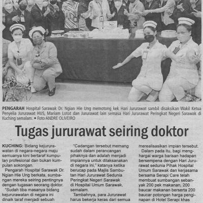 14.5.2022 Utusan Sarawak Pg.6 Tugas Jururawat Seiring Doktor