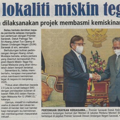 26.5.2022 Utusan Sarawak Pg 3 30 Lokaliti Miskin Tegar