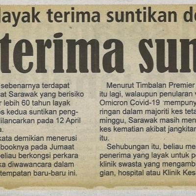 8.5.2022 Mingguan Sarawak Pg.3 1561 Terima Suntikan