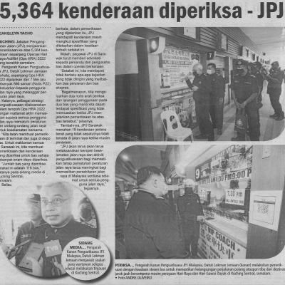 9.5.2022 Utusan Sarawak Pg.6 5364 Kenderaan Diperiksa Jpj