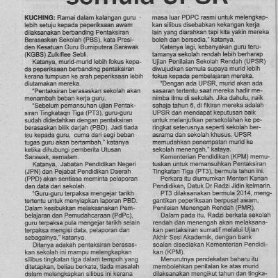 04.6.2022 Utusan Sarawak Pg 6 Kembalikan Semula Upsr