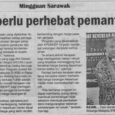 05.6.2022 Utusan Sarawak Pg 4 Kpdnhep Perlu Perhebat Pemantauan Harga
