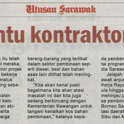 10.6.2022 Utusan Sarawak Pg 3 Kerajaan Bantu Kontraktor Pan Borneo