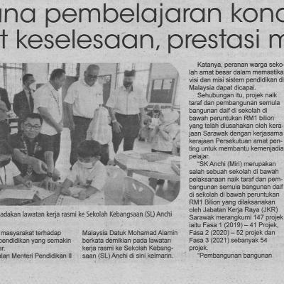 19.6.2022 Mingguan Sarawak Pg 7 Suasana Pembelajaran Kondusif Tingkat Keselesaan Prestasi Murid