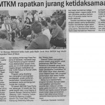 25.6.2022 Utusan Sarawak Pg. 4 Bmtkm Rapatkan Jurang Ketidaksamaan