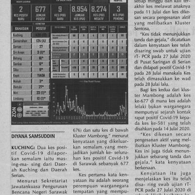 1 Dua Kes Positif Covid 19 Dilaporkan Utusan Sarawak Ms 4