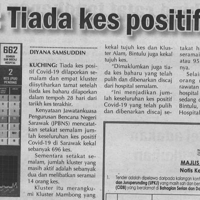 1. Covid 19 Tiada Kes Positif Semalam Utusan Sarawak. Pg5