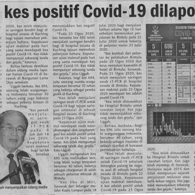 1. Lima Kes Positif Covid 19 Dilaporkan Utusan Sarawak Pg4