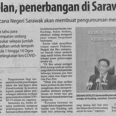 1. Sektor Perhotelan Penerbangan Di Sarawak Dibantu. Utusan Borneo. Pg4