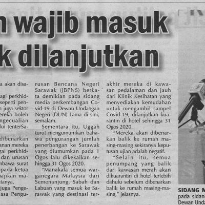 2. Saringan Wajib Masuk Sarawak Dilanjutkan Utusan Sarawak Pg4