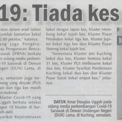 3. Covid 19 Tiada Kes Positif Utusan Sarawak Pg5