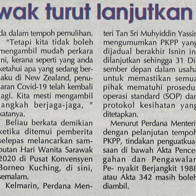 3. Sarawak Turut Lanjutkan Pkpp 30.8.2020. Pg3
