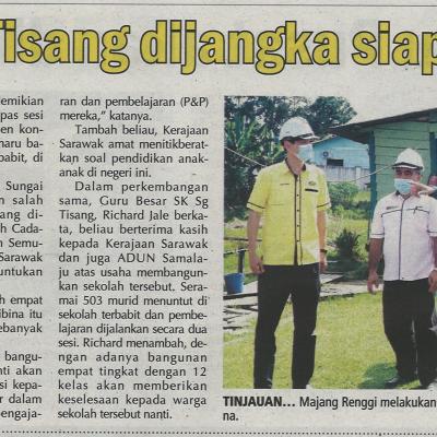 3. Sk Sungai Tisang Dijangka Siap Julai 2022 Utusan Sarawak Pg13